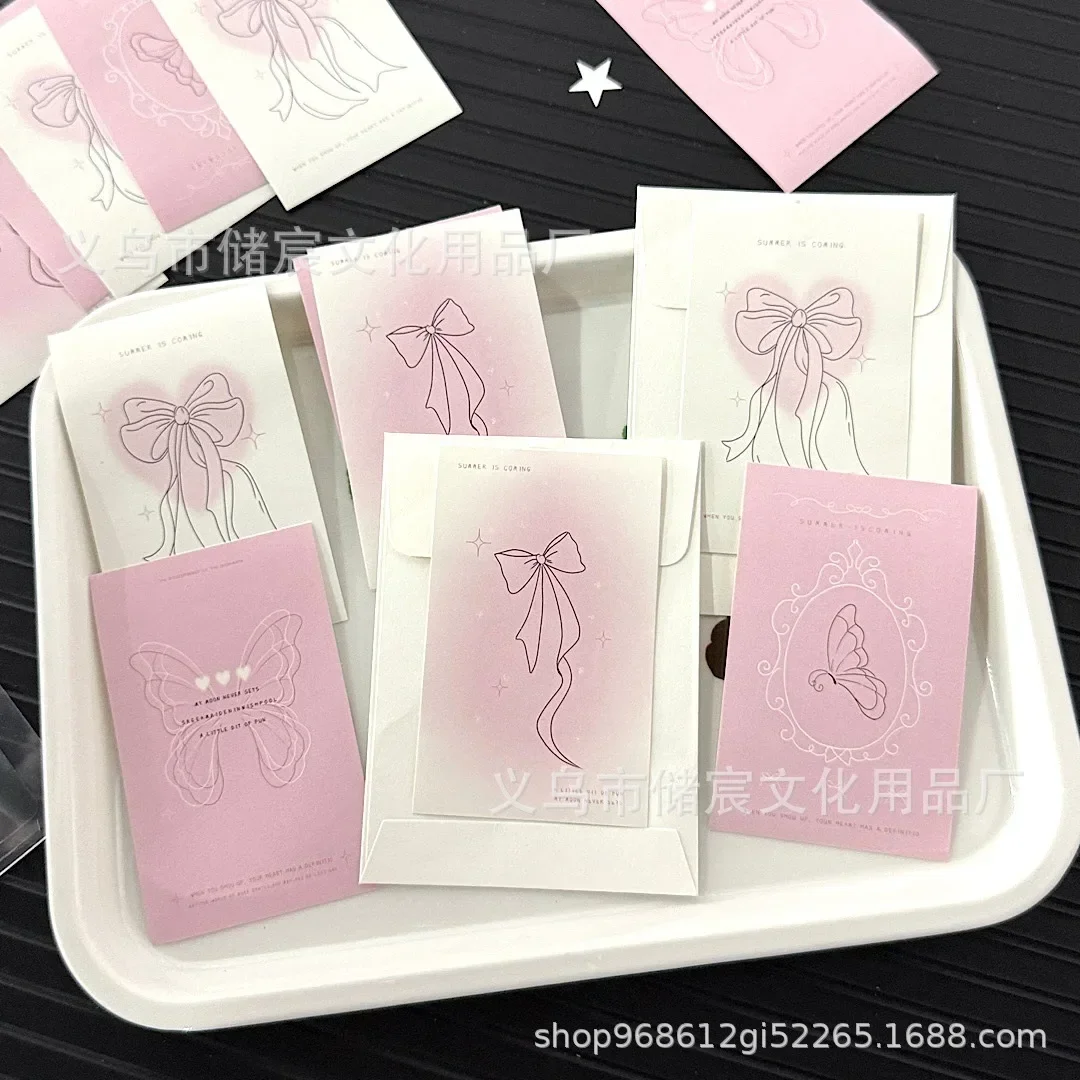 20 pçs coreano ins ballet estilo gradiente arco adesivo de vedação kpop 3 polegada photocard embalagem diy decoração para bolha mailer caixa