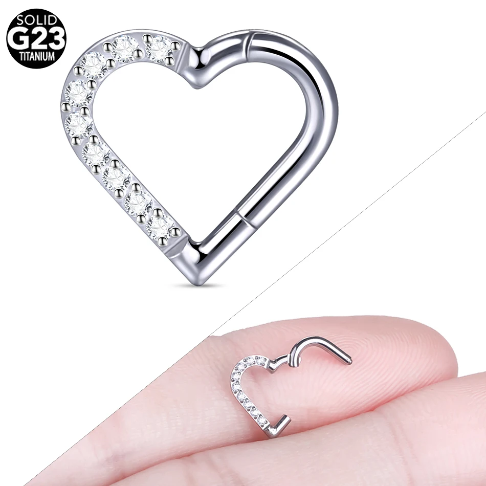 Anillo de aro de titanio para la nariz, Piercing para tabique, Septo, cartílago de la oreja, hélice, Tragus, Daith, Conch, Rook, Snug, Piercing de