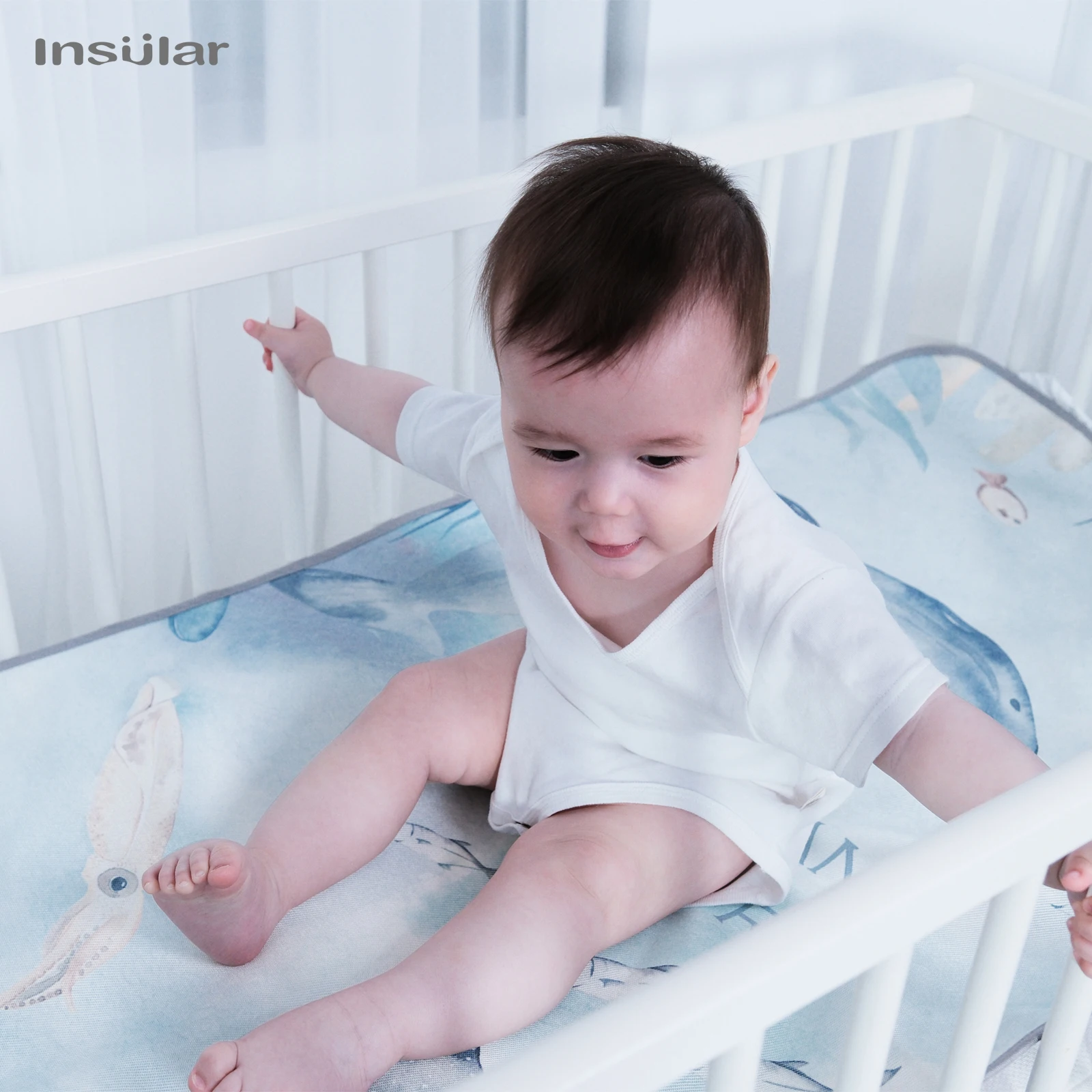 Summer Baby Changing Mattress Baby Cooling Mats Newborn Ice Silk Sleeping Crib Pad Infant Bedding Set Ice Silk Fiber