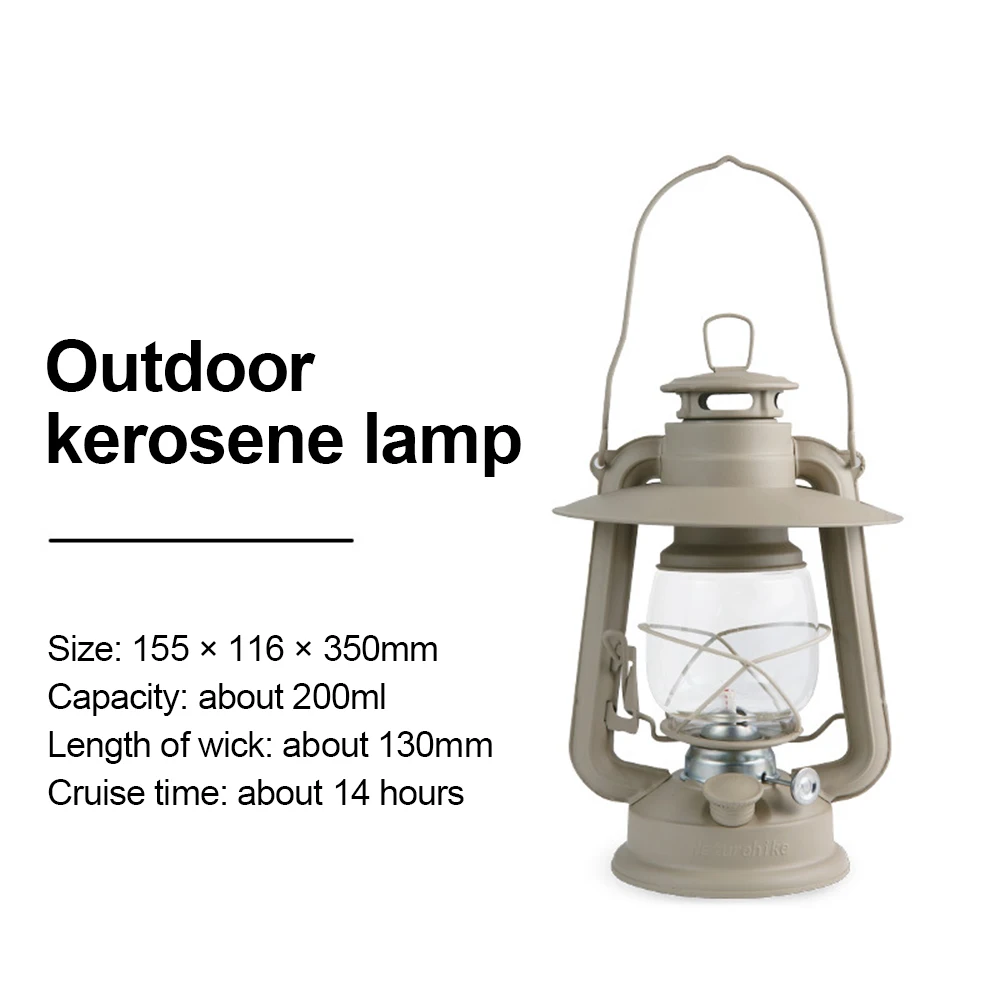 Naturehike Camping Kerosene Lamp Outdoor Picnic Atmosphere Lamp Portable Lantern Light Ultralight Camping Lighting Hanging Lamp