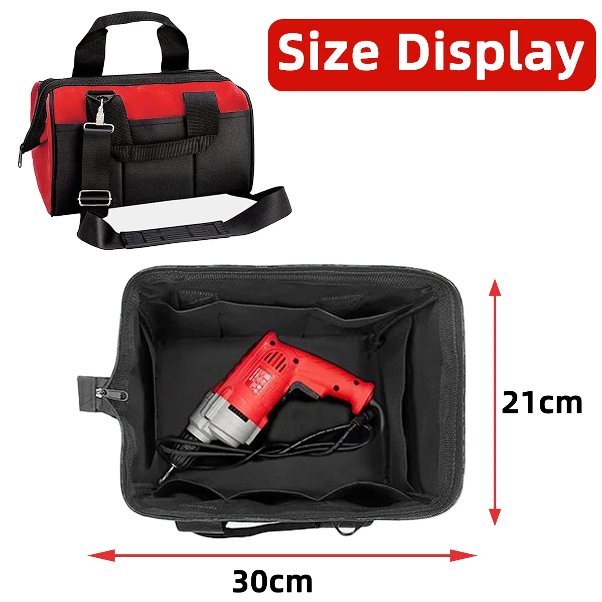 مجموعة أدوات الكهربائي 14 جيب أداة حقيبة يد سعة كبيرة مقاوم للماء قماش مجموعة أدوات أكسفورد تخزين ملابس حقيبة متعددة الأغراض #6