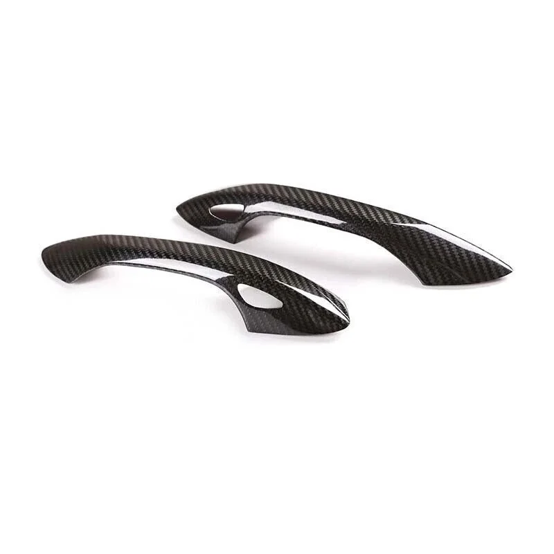 For Porsche 718 2016-2019; Porsche 911 2012-2018 Real Carbon Fiber External Door Handle Cover With Keyhole Car Accessories