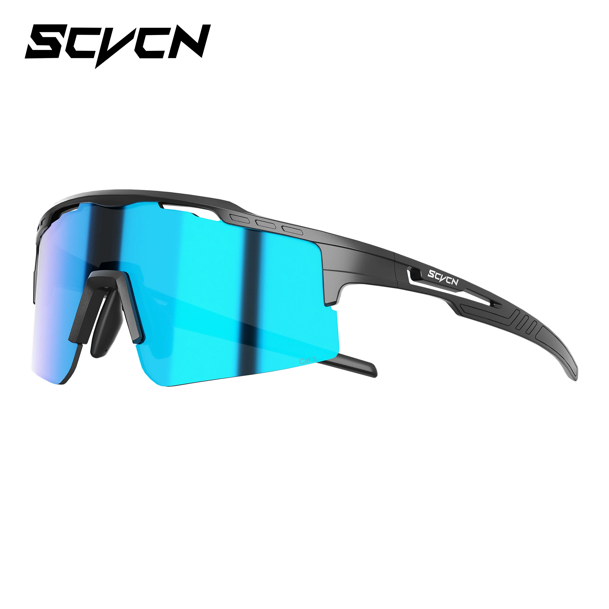 SCVCN Heiße Photochrome Radsport-Sonnenbrille UV400 für Damen und Herren, Winddichte Outdoor-Sportbrille für MTB, Rennrad, Wandern und Laufen