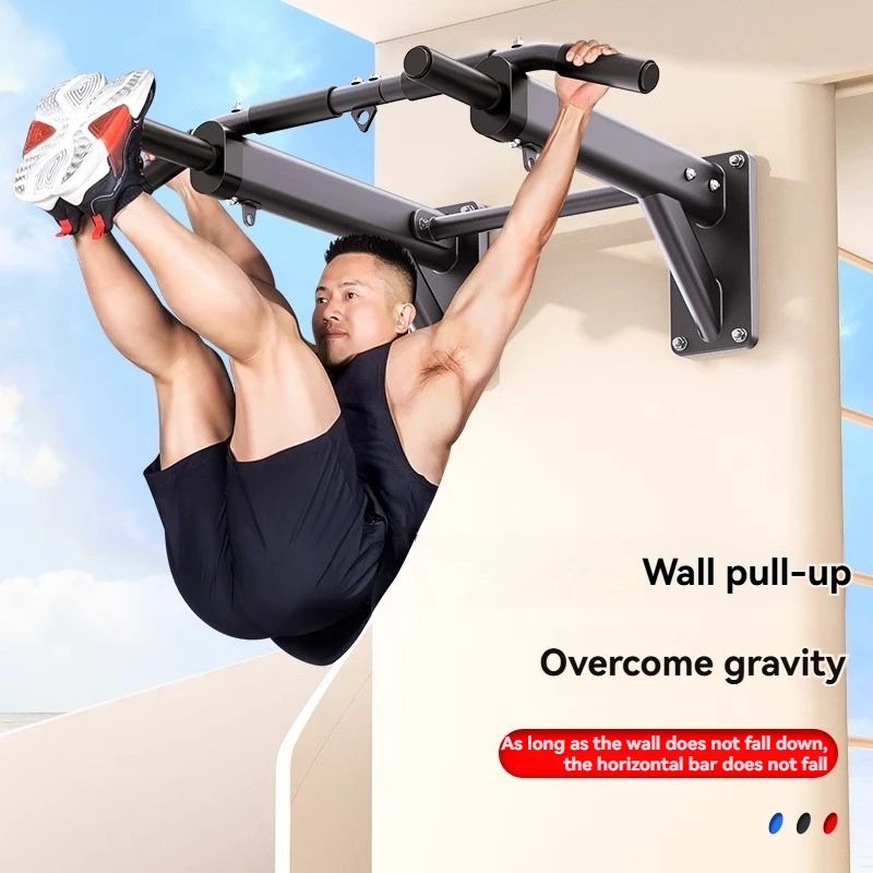 Horizontal Bar Household Indoor Wall Pull Up Device, Perforated Single Pole Lifting Ring, Home Fitness Equipment