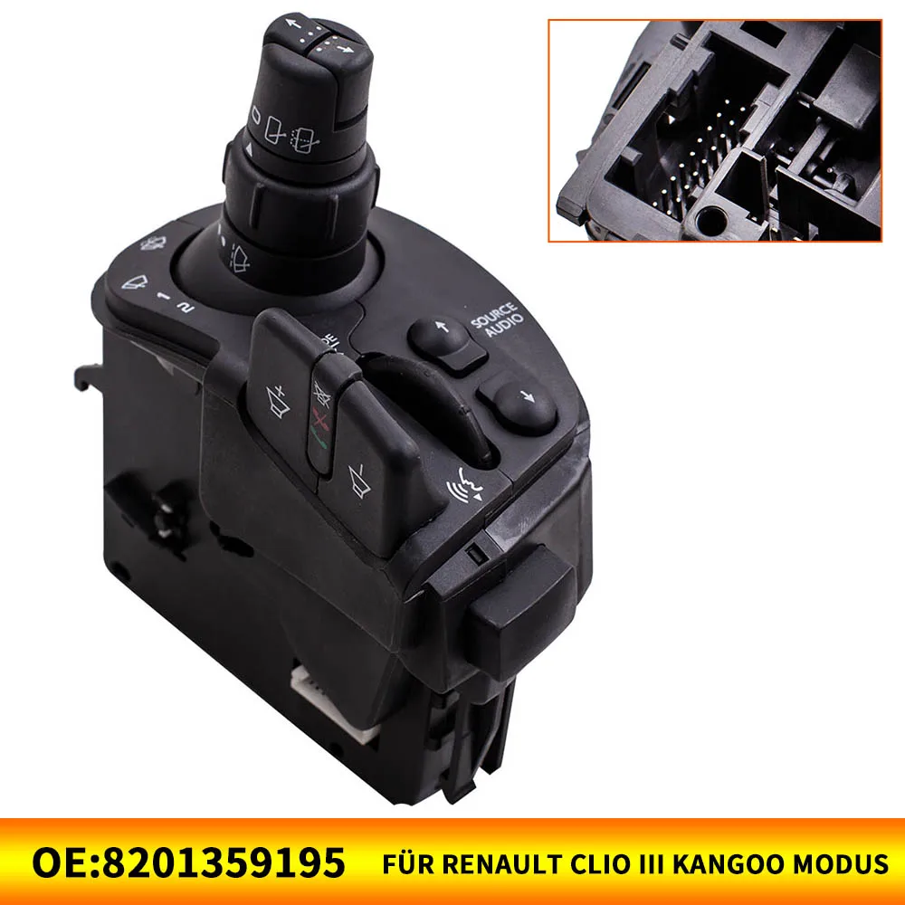 Radio & Wipers Combination Switch  For Renault Clio MK3 05-10 MODUS 04-10 8201359195