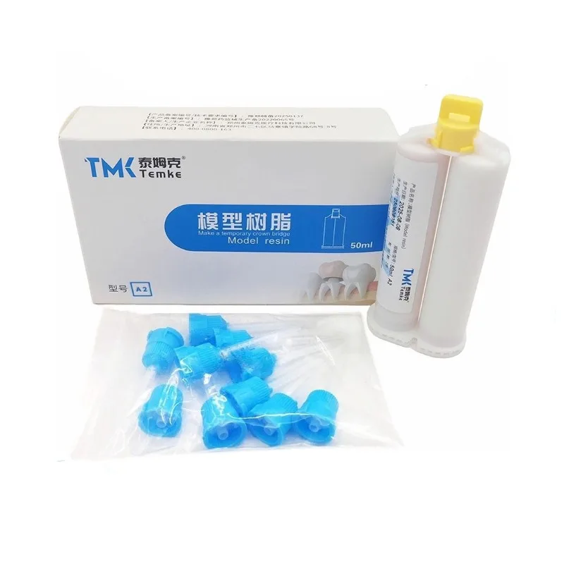 Dental Material Self Curing Model Resin Imported Gun Mix Temporary Crown Resin Oral Specialty Dental Material 50ml  A2/A3