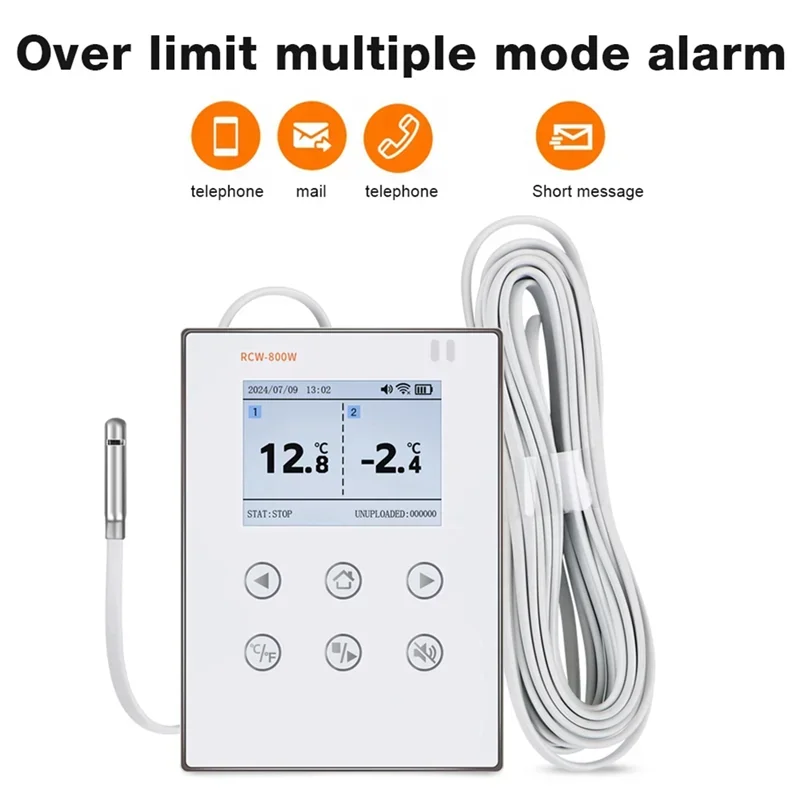 

WIFI Real-Time Temperature & Humidity Data Logger with External Probe - Wireless Monitoring for Cold Chain Management