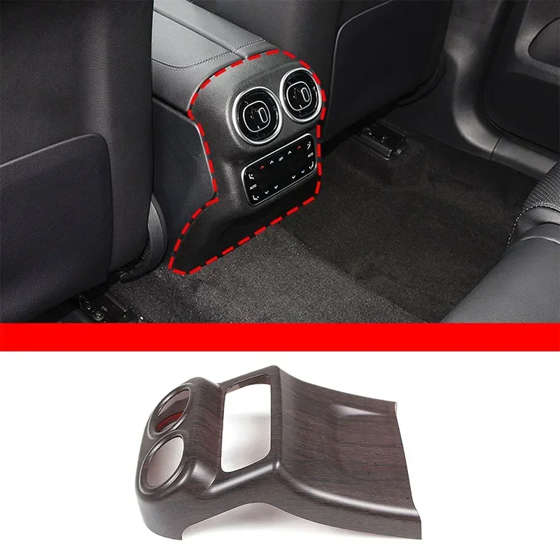 

For Mercedes Benz GLC X254 C254 23 ABS Carbon Fiber Car Rear Armrest Air Conditioning Outlet Cover Trim Sticker Car Accessories