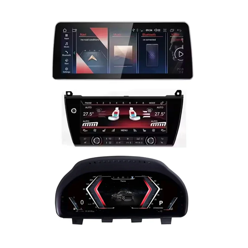 Updated Android Radio Touch Screen GPS Navigation Carplay DSP Function MP3 2011-2017   5 F10/F18 LCD Digital AC Screen Panel