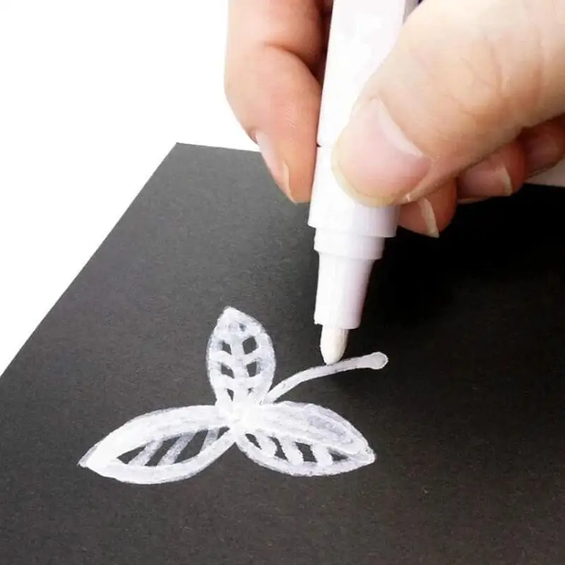 3 قطع قلم طلاء أبيض علامات طلاء مقاومة للماء لإطارات السيارة مجموعة أقلام طلاء تعتمد على الزيت سريعة الجفاف ودائمة