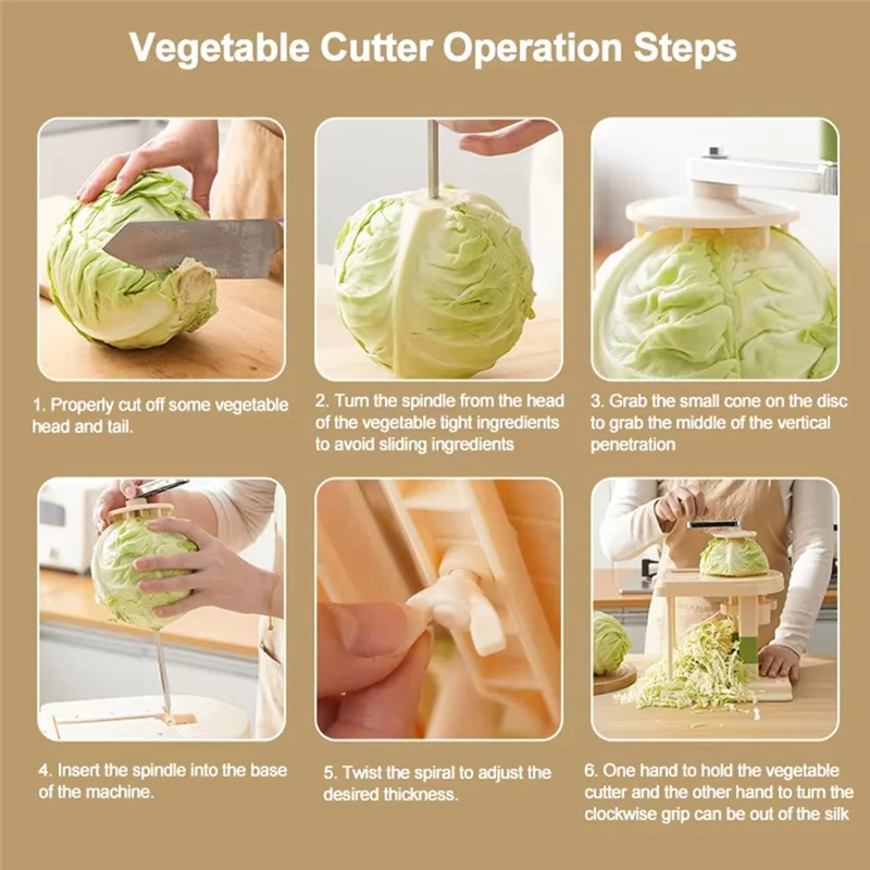 AT02-Homemade Cabbage Slicers Machine Cabbage Shredder Portable Quick Lettuce Sharpen Grater