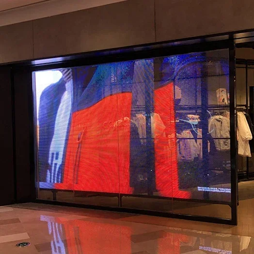 Digital signage and displays exhibition booth flexible film advertising screen window glass transparent led display