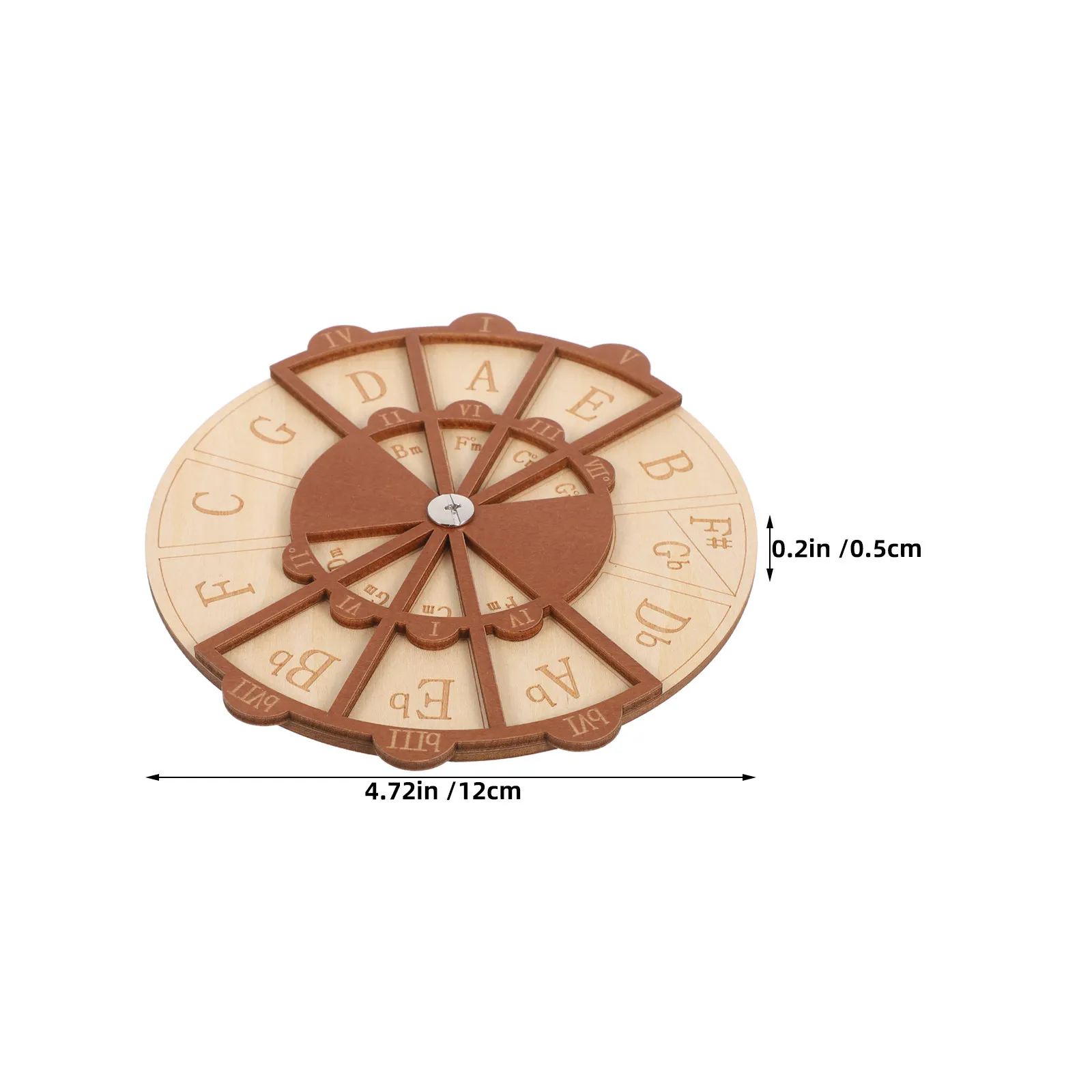 2Pcs Circle of Fifths Wooden Melody Tool Guitar Practice Aid Portable Music Theory Wheel Piano Circle of Fifths Tool view 4
