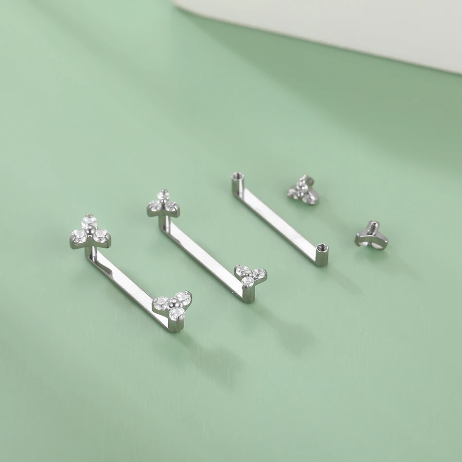 1 قطعة سطح التيتانيوم الحديد Labret الثقب تشيكوسلوفاكيا زهرة مايكرو المراسي الجلدية حلقة إخفاء في الجلد غواص الثقب مثير مجوهرات 14 جرام