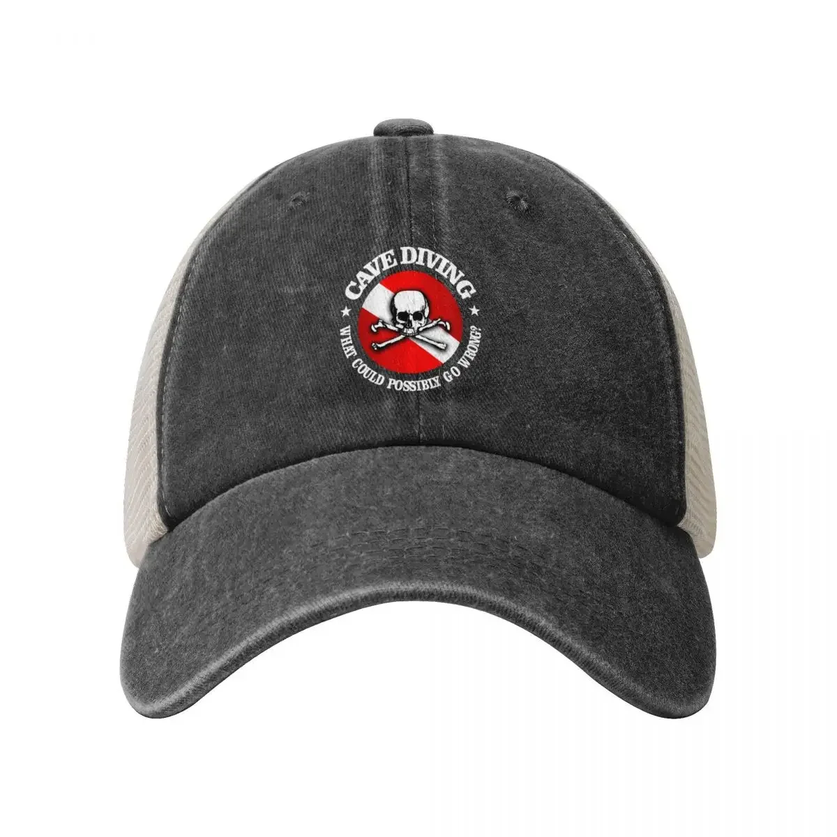 Cave Diver (rd) Cowboy Mesh Baseball Cap birthday Luxury Cap New In Hat party Hat Men Wear Women's image 2