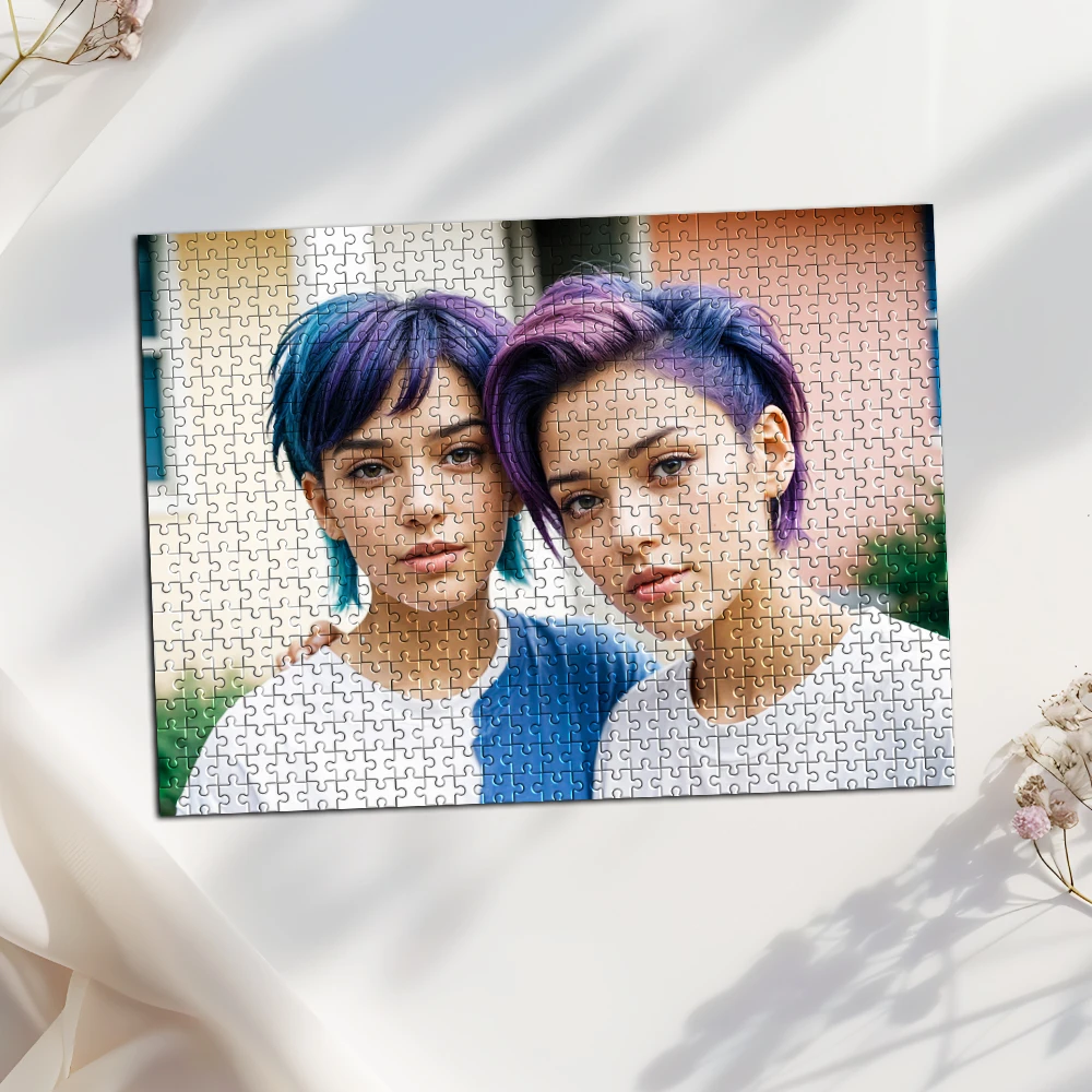 35/300/500pcs  girl Custom Poster Custom DIY Personalised Photo Puzzles Customizable Picture For Children Toy boyfriend G