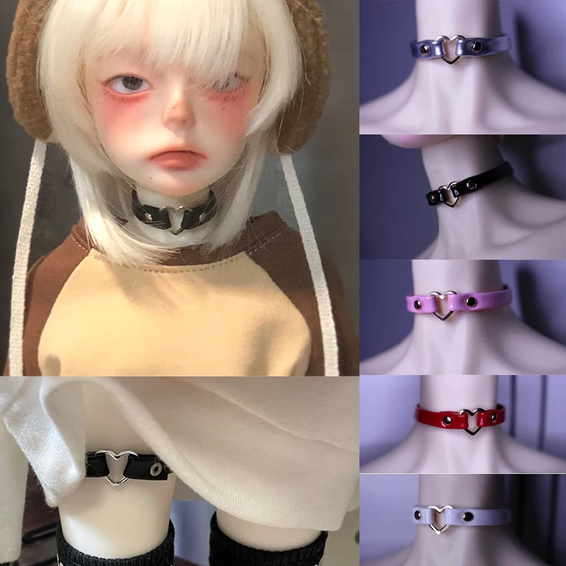 D04-A623 handmade toy 1/6 1/4 1/3 uncle MSD Doll BJD/SD doll Accessories leather colorful love collar 1pcs