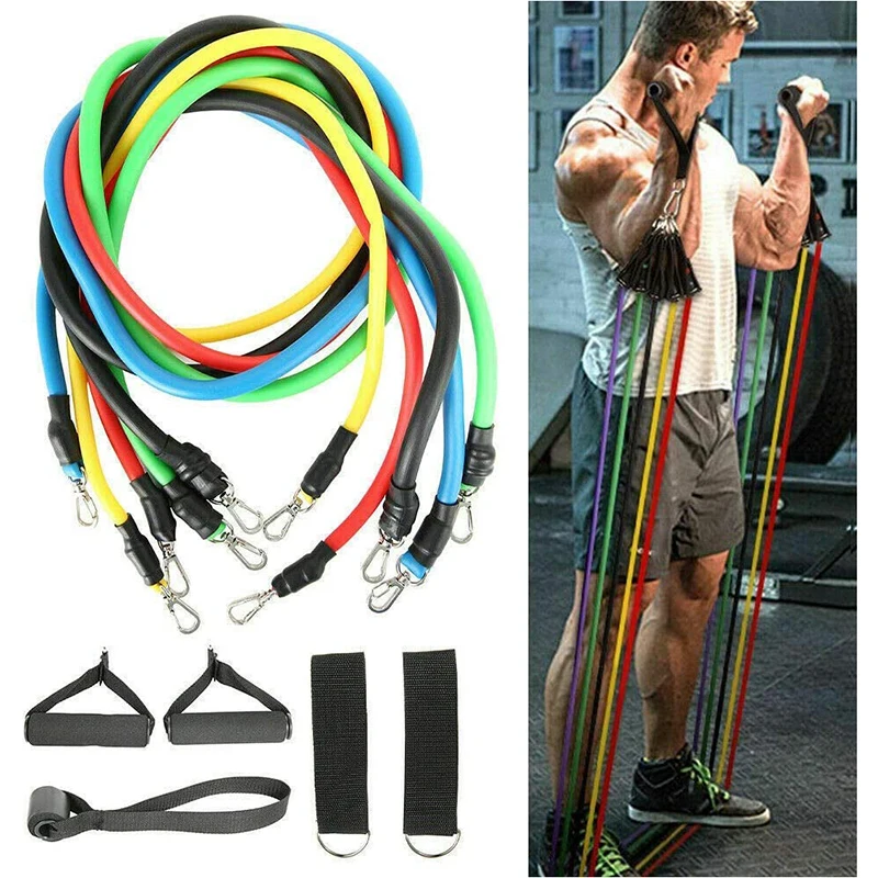 

11PCS Resistance Set Can Carry Up To 100 Pounds Of Resistance Training Suitable For Family Resistance Training Resistance Bands