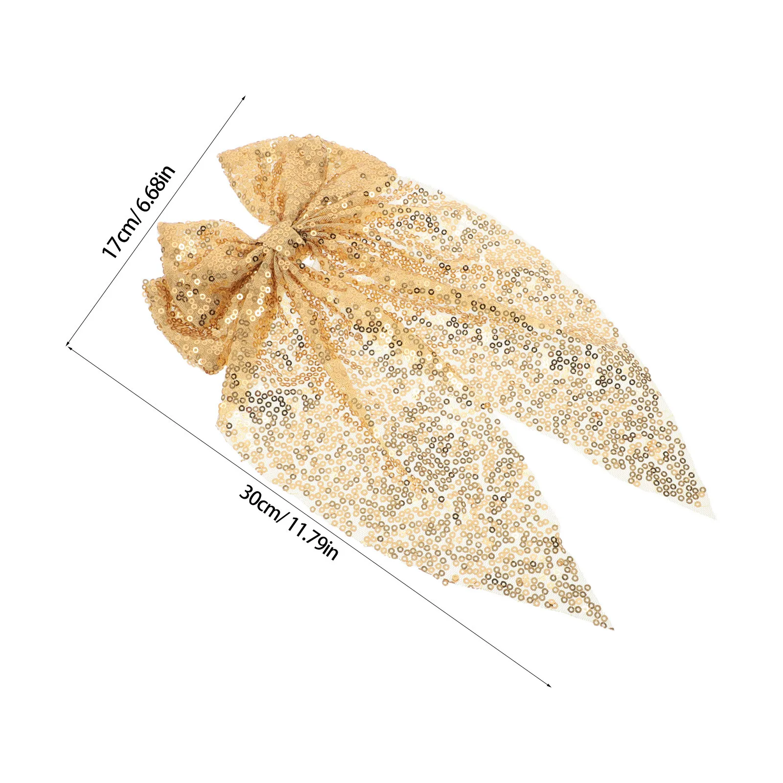 

2 Pcs Bow Clip for Back Hair Bows Large Clips Women Golden Birthday Fashionable Hairpin