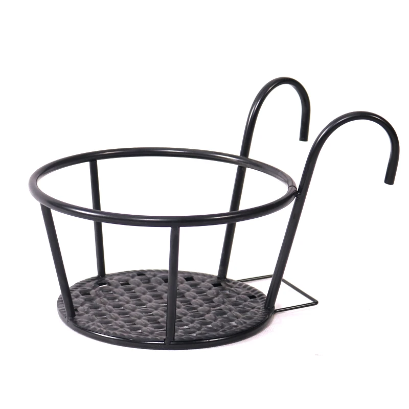 Small Iron Flower Rack Balcony Storage Railing Hanging Flower Pot Bracket