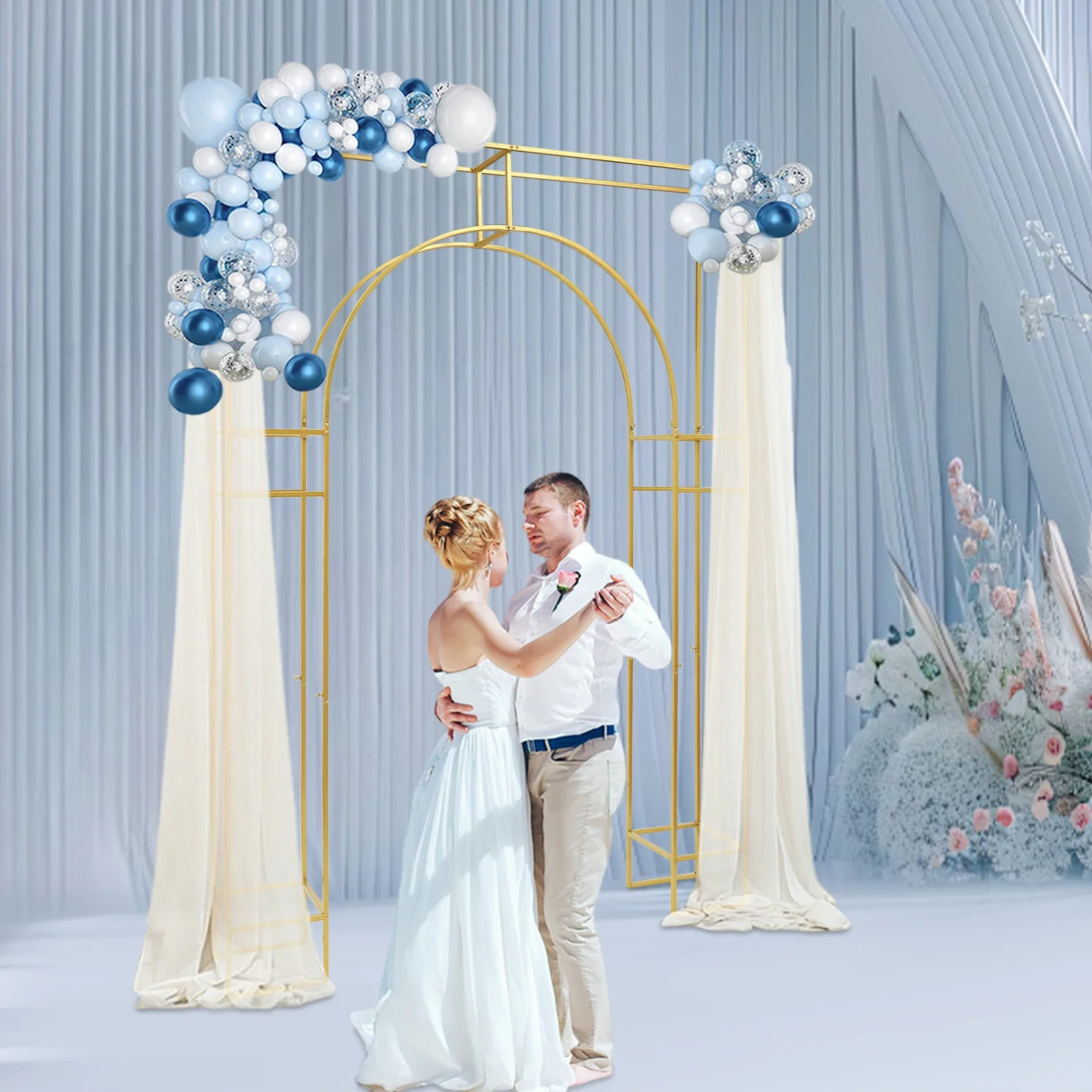 Wedding Arch Backdrop Stand - Durable, Load-bearing, DIY Decoratable, Suitable for Various Events and Outdoor Plant Growth