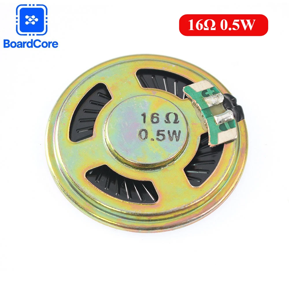 5/10PCS Ultra-thin Mini Speaker 16ohm 0.5W Loudspeaker Diameter 40MM Iron Shell Internal Magnetism Speaker 16Ω 0.5W for Toy DIY