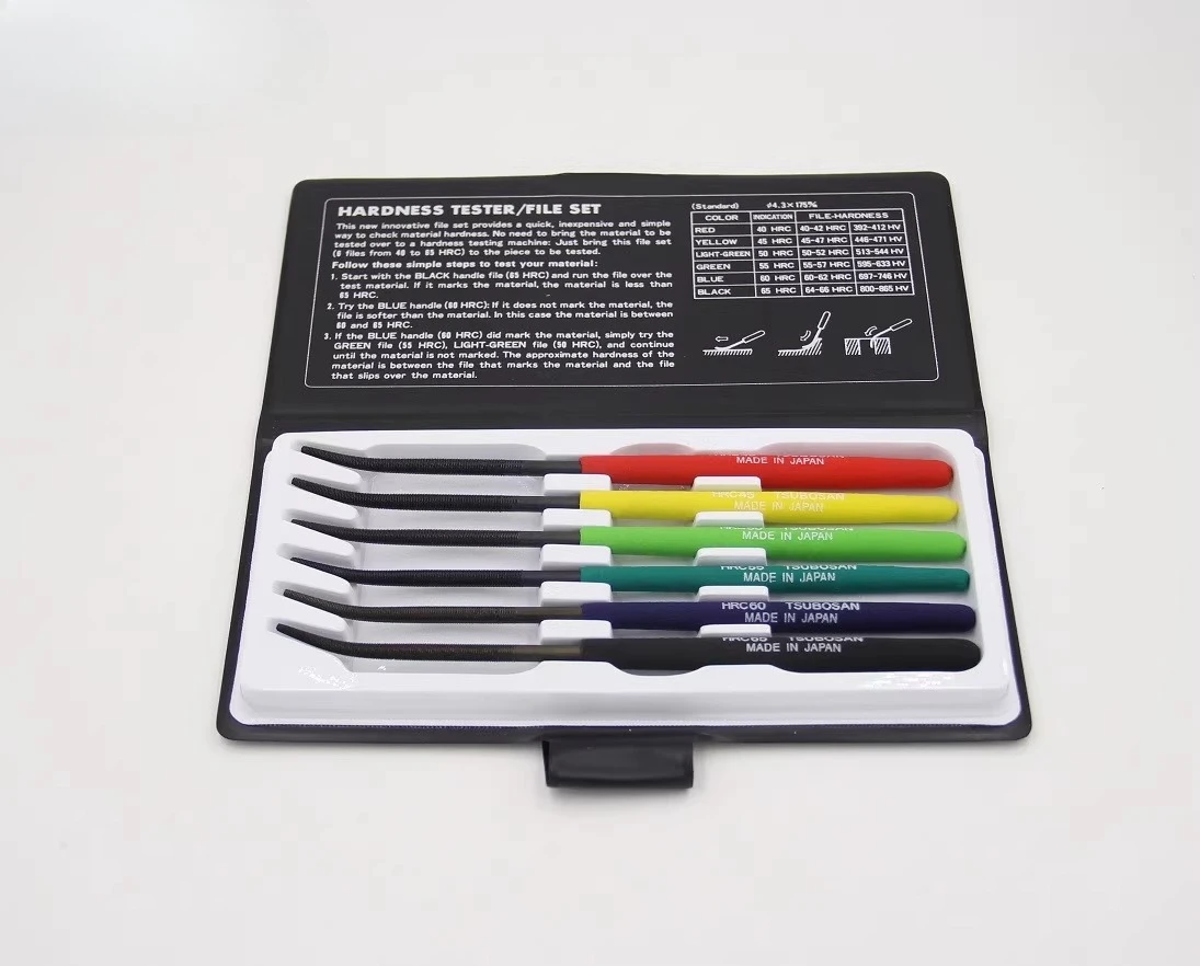 Metal Hardness File Set 6PC for HRC 40-65 Verification and Quality Control Testing