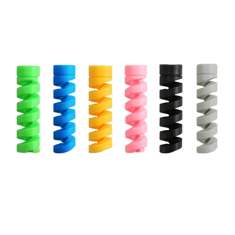 New TPR Data Cable Protective Sleeve Anti Bending Prevent Breakage Cable Trimmer 7 Colors Lightweight Spiral Winding Device