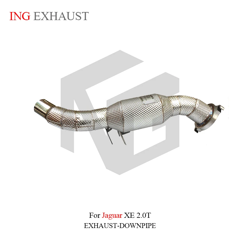 

ING Sistemas SS304 Exhaust Downpipe for Jaguar XE 2.0T Ternary Catalyzed Converter Header Race Shield Accessories Engine System