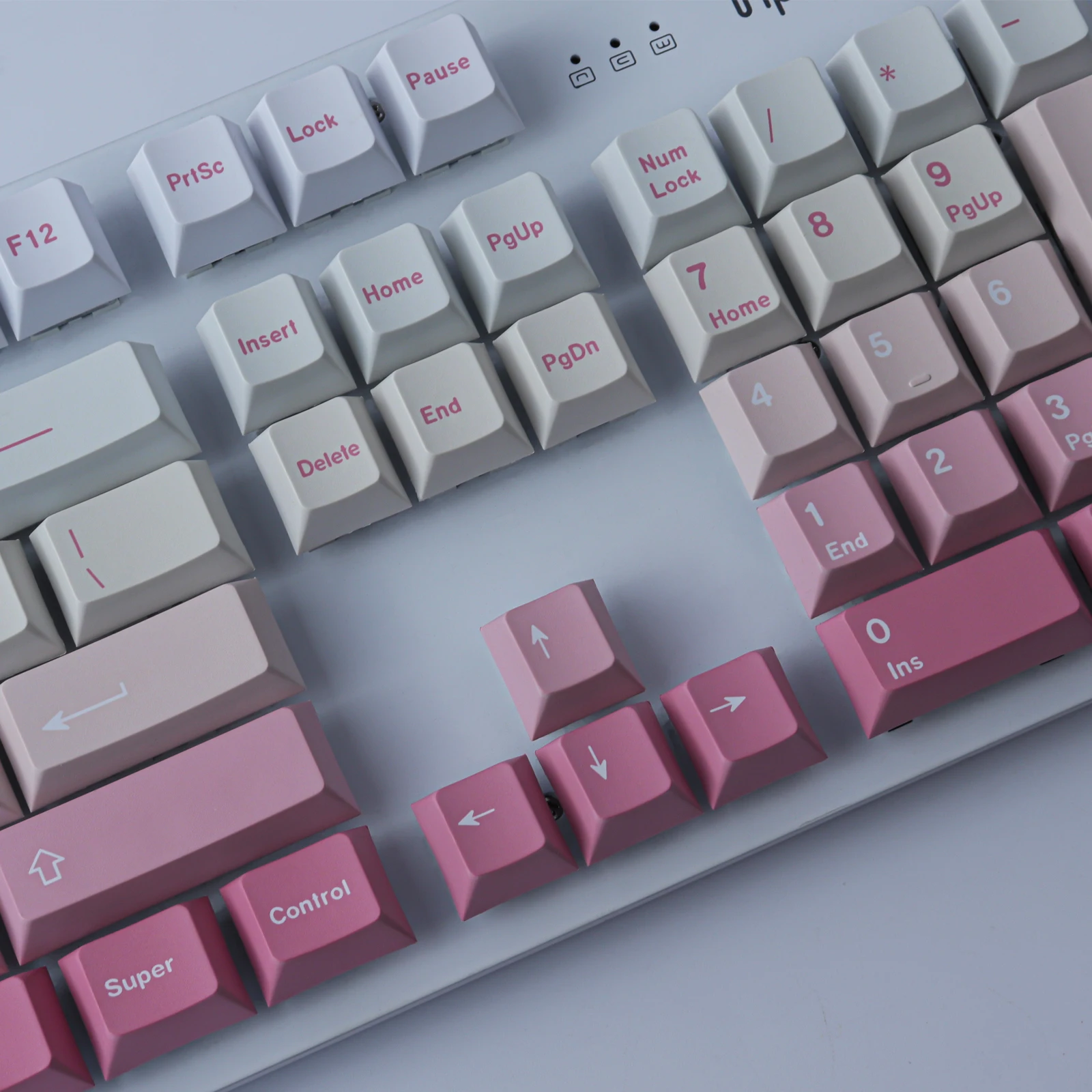 Gmk Roze Wit Gradiënt Keycaps, 128 Keys Pbt Keycaps Cherry Profiel Dye-Sub Gepersonaliseerde Gmk Keycaps Voor Mechanische Toetsenbord