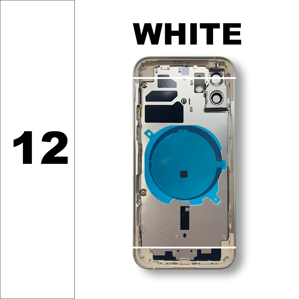 Rear Housing,For iPhone 12/12mini Battery Back Cover+Middle Chassis Frame+SIM Tray+Side Key Parts+Tools+Adhesive