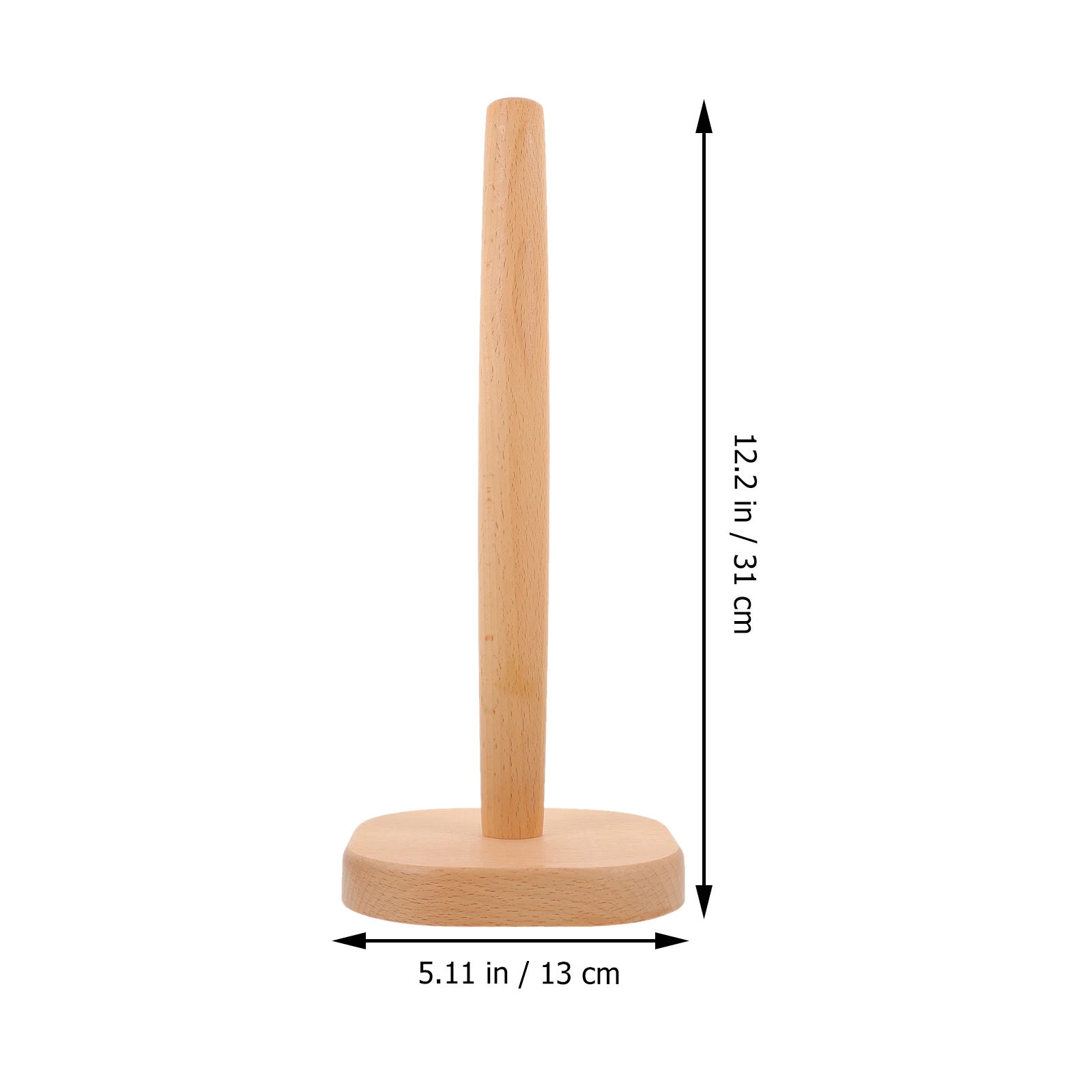 

Vertical Roll Organizer Stand Wooden Paper Towel Holder Countertop Desktop Storage Rack For Kitchen Bathroom Home Farmhouse
