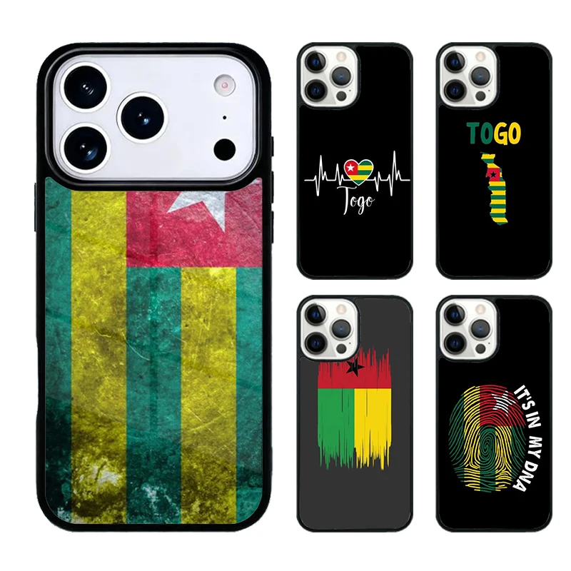 Capa de Celular Bandeira do Togo Compatível com iPhone 17 16e 15 14 13 12 11 Pro Max