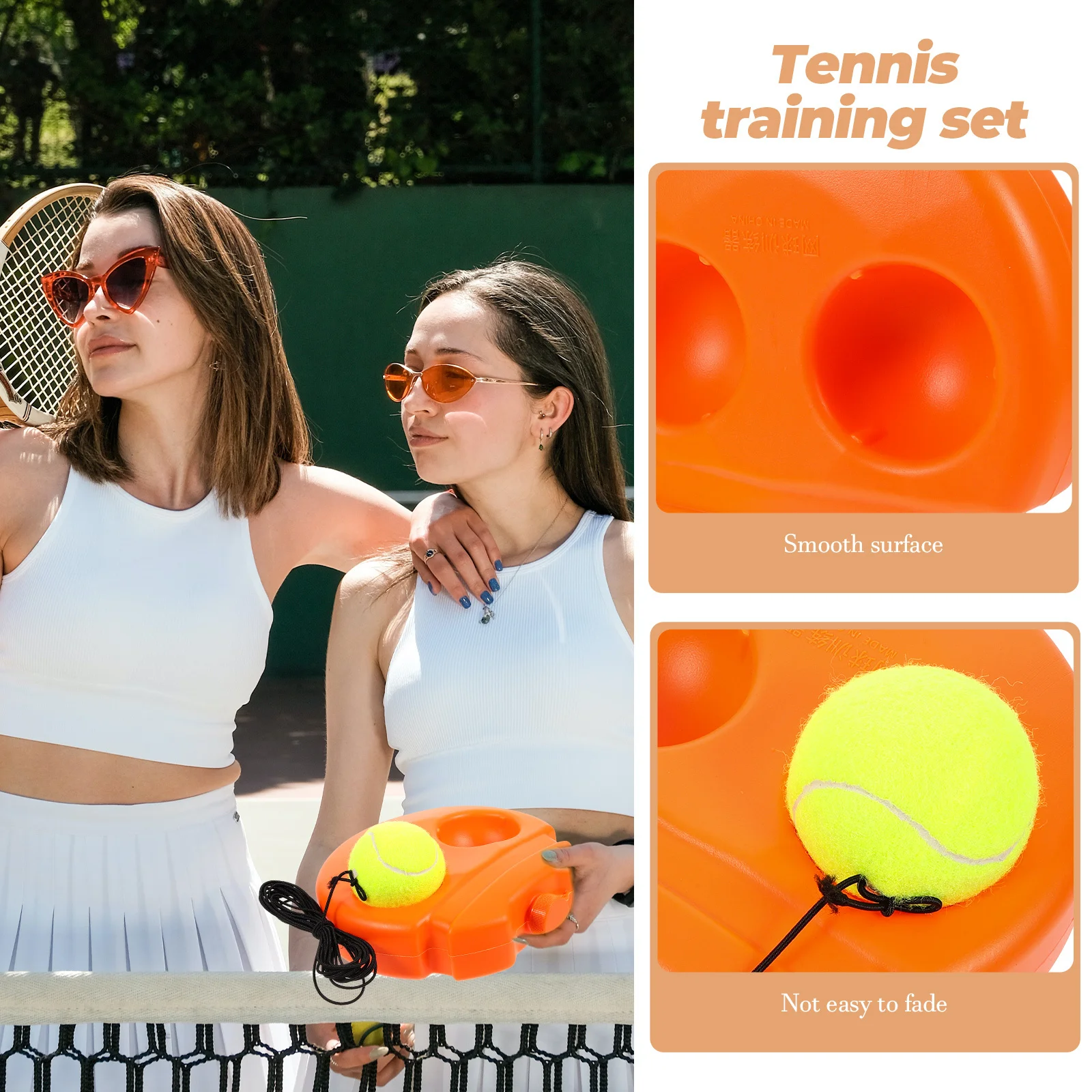 

1 комплект теннисной тренировочной базой, пластиковый прочный тренажер для рефлекторной координации глаз и рук, самоклетное спортивное тренировочное устройство