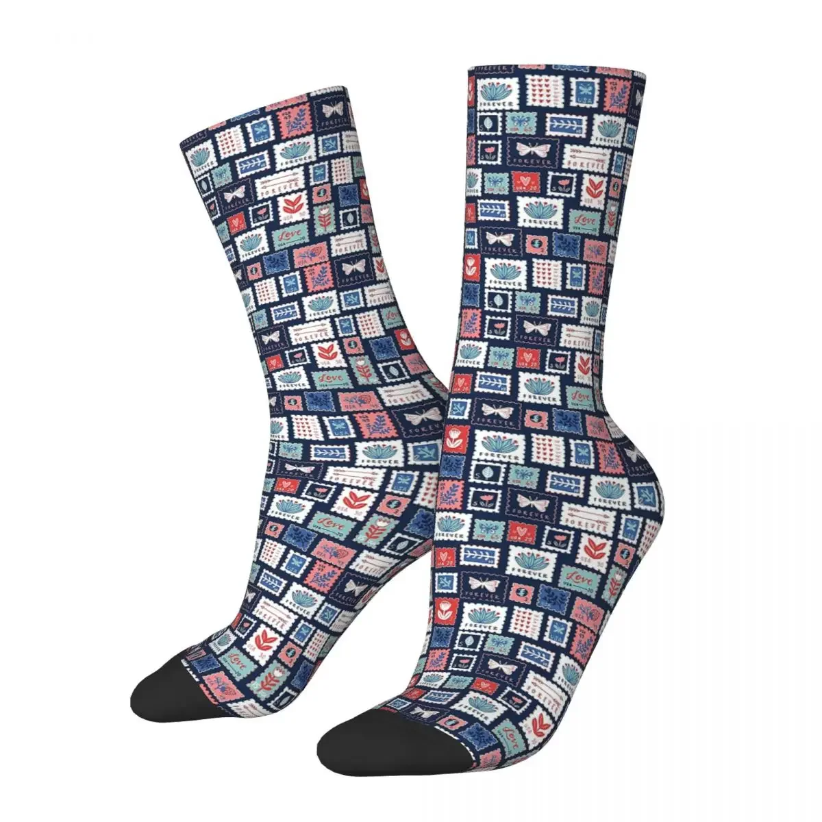 Forever Stamps Socks Harajuku High Quality Stockings All Season Long Socks Accessories for Unisex Birthday Present