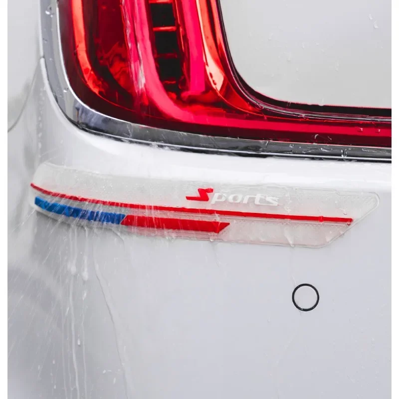 

1pc 35cm Car's Front Rear Bumper Sports Anti Splash Collision Rubber Strip 3d Heat-Resistant Modification Vehicle Anti-Collision