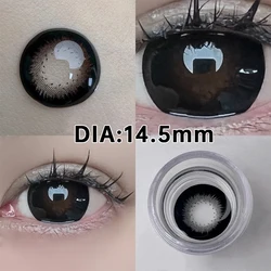 OVOLOOK-2pcs/Pair Big Black Contact Lenses for Eyes Fast Shipping Natural Beauty Pupils Cosmetic Eye Color Lenses 14.5mm/14.2mm