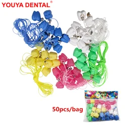 50pcs/bag Tooth Shape Mini Milk Teeth Storage Box Plastic Cute Tooth Box With Rope Souvenir Save Container Dental Gifts For Kids