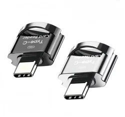 Type C Micro SD Card Reader, USB C TF Card Reader Adapter with Keychain, Compatible with MacBook, iPhone 15,Laptops