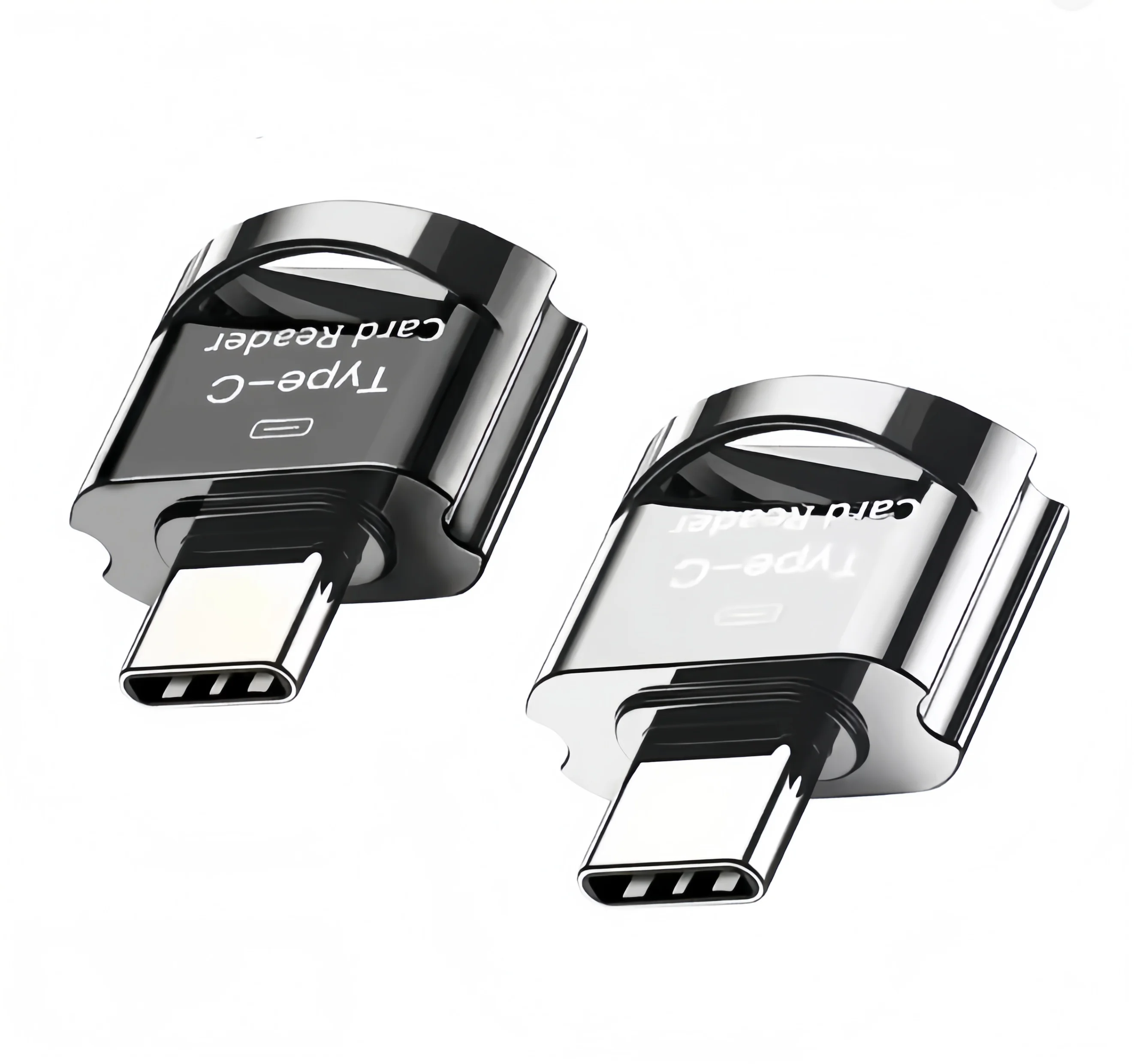 Type C Micro SD Card Reader, USB C TF Card Reader Adapter with Keychain, Compatible with MacBook, iPhone 15,Laptops