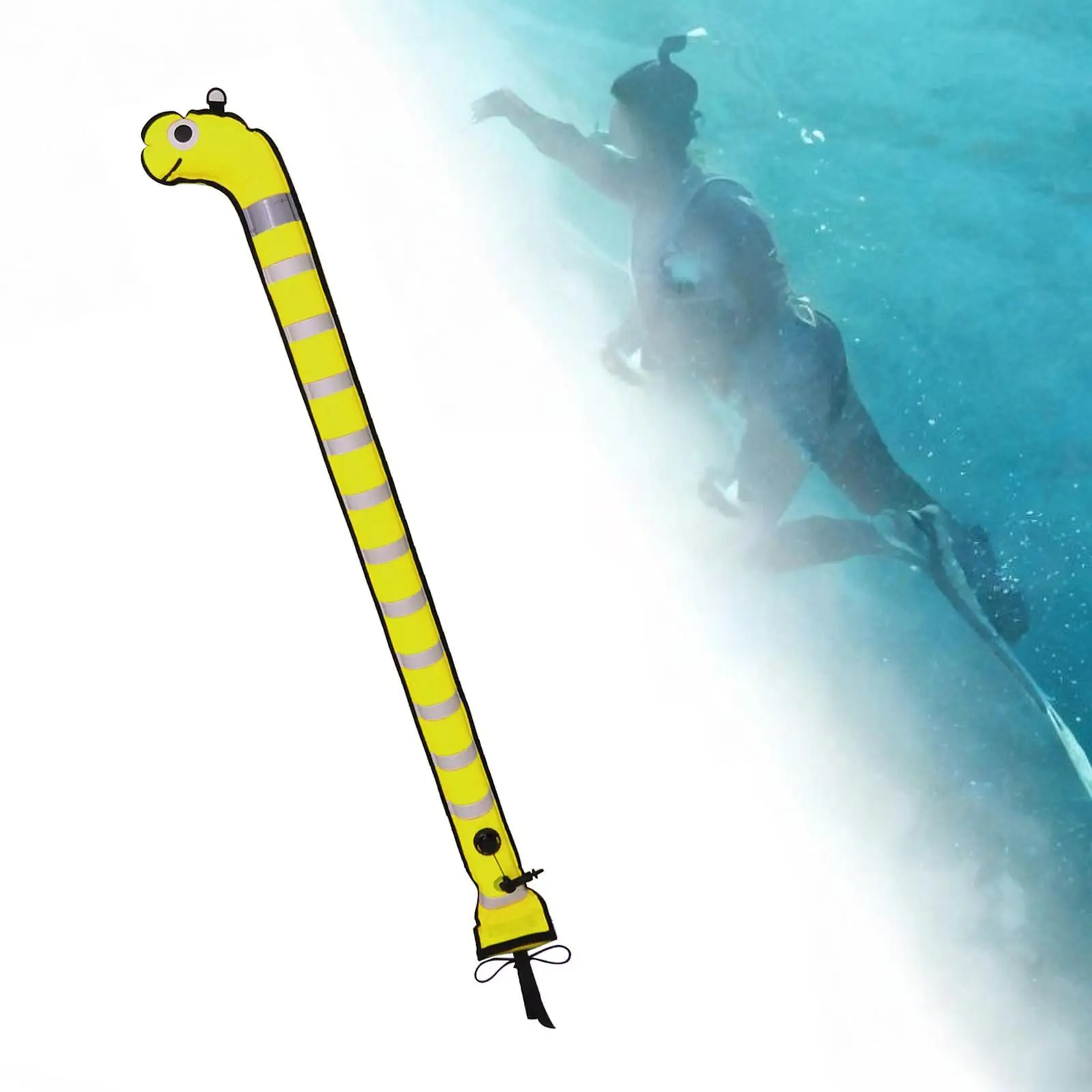 

Surface Marker Buoy High Visibility Marking Location of Divers Diving Equipment Floats Underwater Waterproof Inflatable Tube