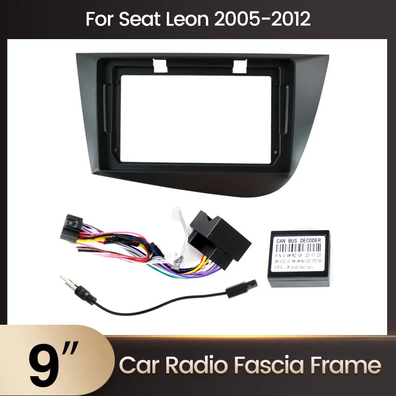 Navifly 9-inch car multimedia radio frame suitable for Seat Altea 2004-2015 center console stereo mounting frame car accessories