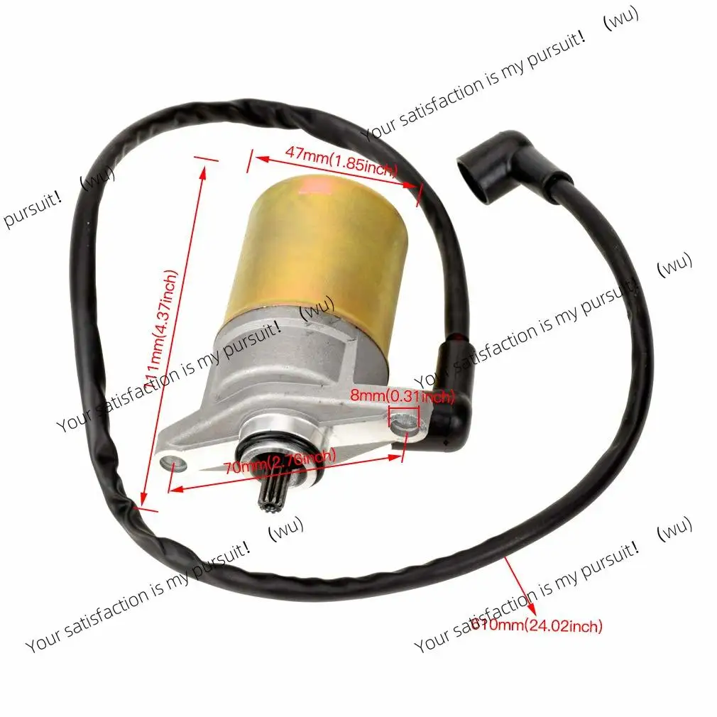 Motor de arranque para scooter Jonway Sunl Roketa Baja Peace Sports GY6 47/49/50 cc com motor QMB139 de quatro tempos.
