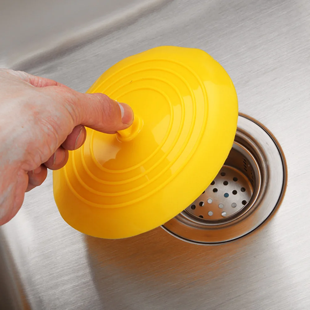 

2Pcs Drain Plug Silicone Water Sink Stopper Durable Strong Suction Easy Install Remove Kitchen Bathroom Laundry Drain Cover