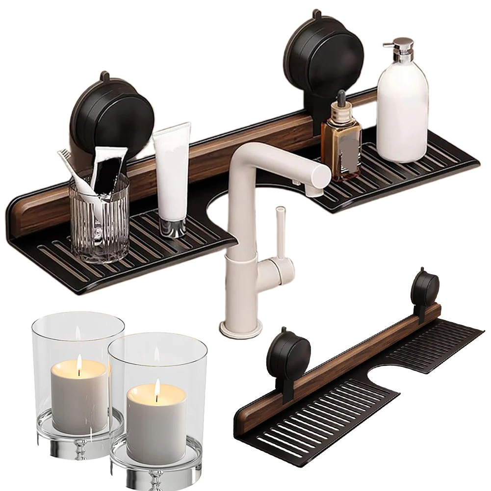 

Органайзер-полка для смесителя без сверления, сверхпрочная полка для хранения над раковиной, аксессуары для ванной комнаты