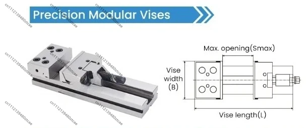 Precision Modular CNC Milling Machine Vise, GT150 GT175 GT200 8 Inch ParallelClamping Bench ViceIndustrial Mechanical Machining