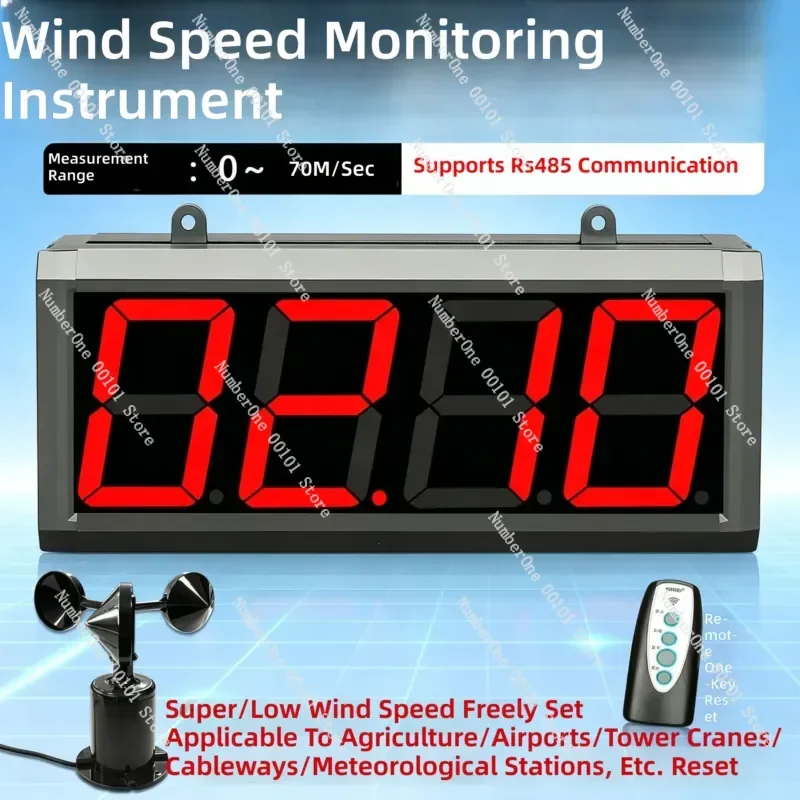 High Precision Intelligent Wind Speed Alarm Display Measuring Instrument Sensor Tower Crane Wind Volume Rs485 Weather G