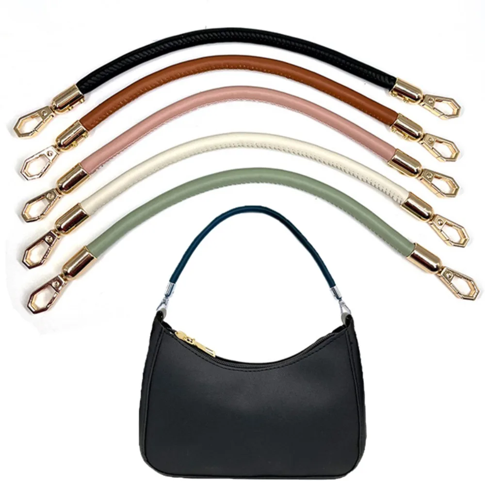 1PC Bag Strap Hand Strap Braided Strap Bag Handle Bag Belt PU Leather Replacement