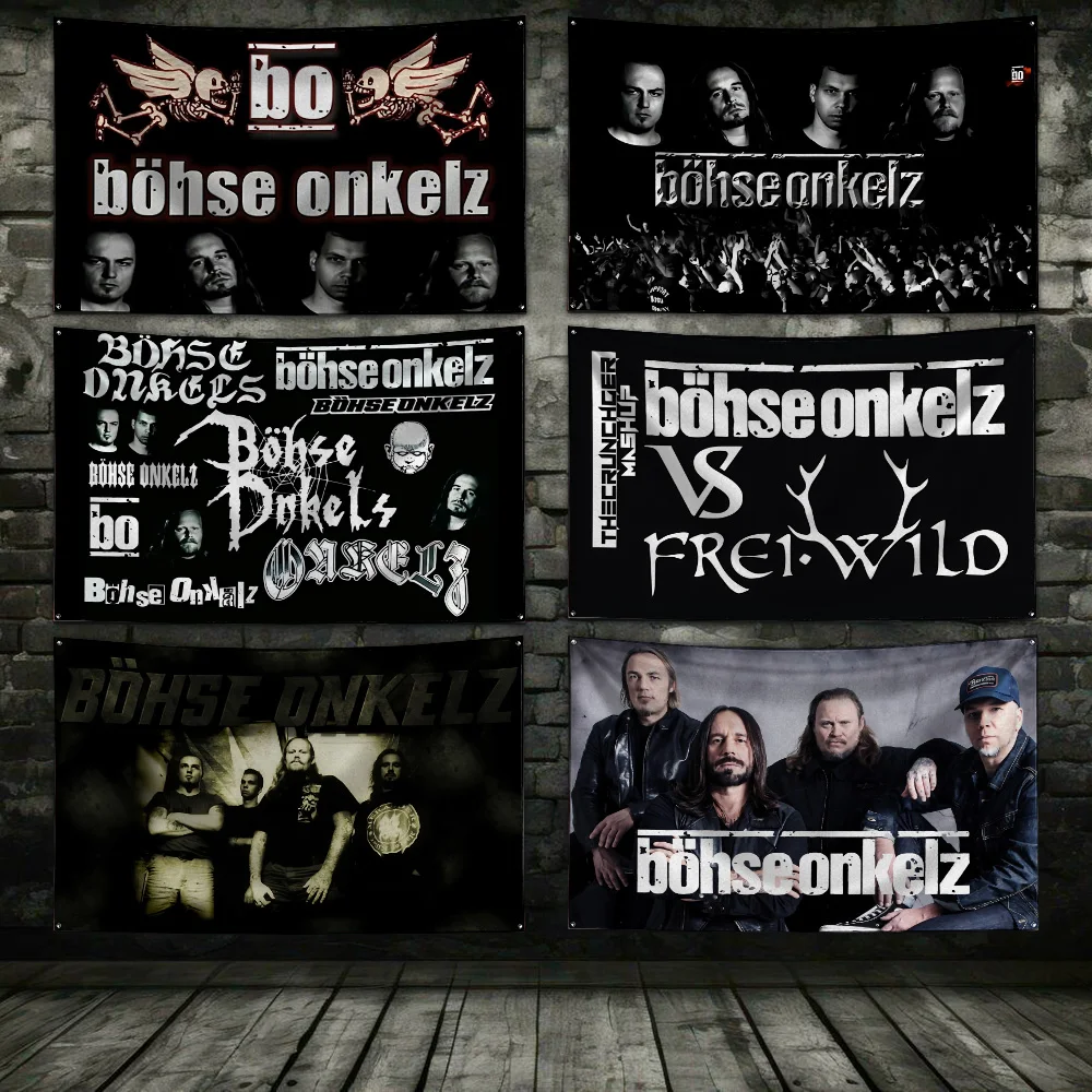 3x5 Ft Rock O-onkelzs Band B-bohses Flagge Polyester Digitaldruck Banner für Garage Wandkunst Outdoor Dekoration mit Ösen
