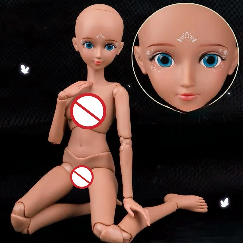 

Tan Skin 1/3 Bjd 1 Pieces 60cm Female Doll Head Accessories Multi-joints Movable Body Girls Dress Up Toy